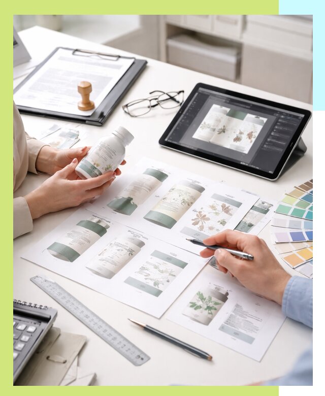 Профессиональная разработка дизайна и текста этикетки продукции в Воскресенске