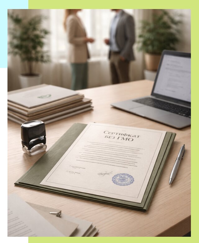 Сертификат без ГМО в Воскресенске от 7754 р. оформить срочно Алешин-Вск